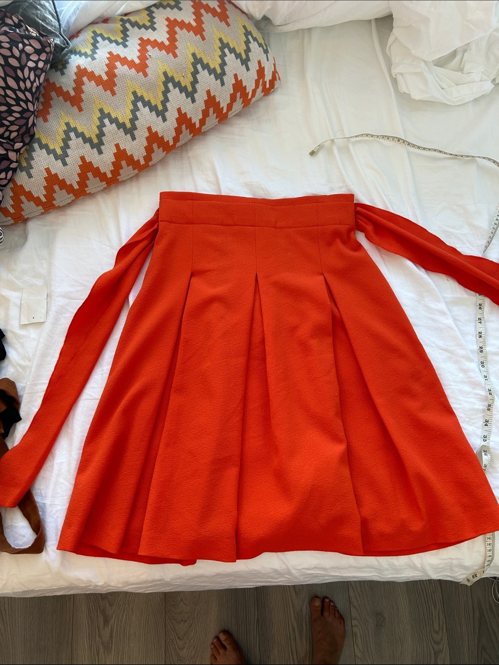 Ann Taylor Vibrant Orange Circle Skirt
